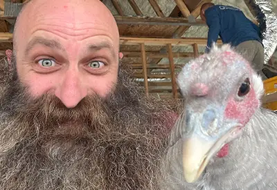 New build HVAC ductwork installation with surprise turkey visit