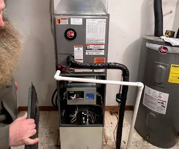 New Rheem furnace installation by New Era Heating and Cooling