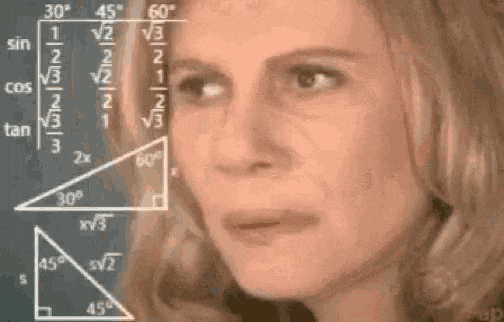 Gif showing a person confused by complicated math