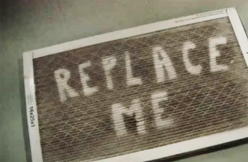 Very dirty HVAC filter that needs replaced