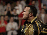 the rock sniffing gif